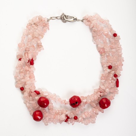 "HELIOS" ROSE QUARTZ & CORAL